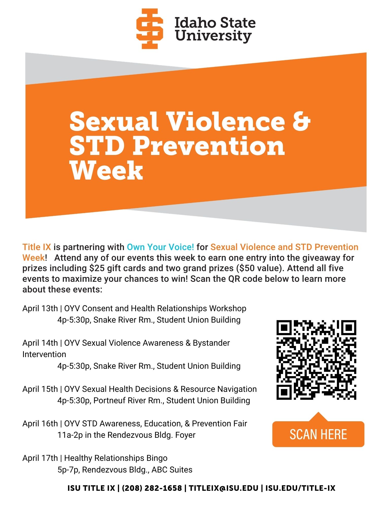 flyer with event information that is also written out in text below the graphic