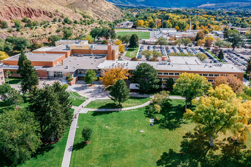 Aerial view of the quad