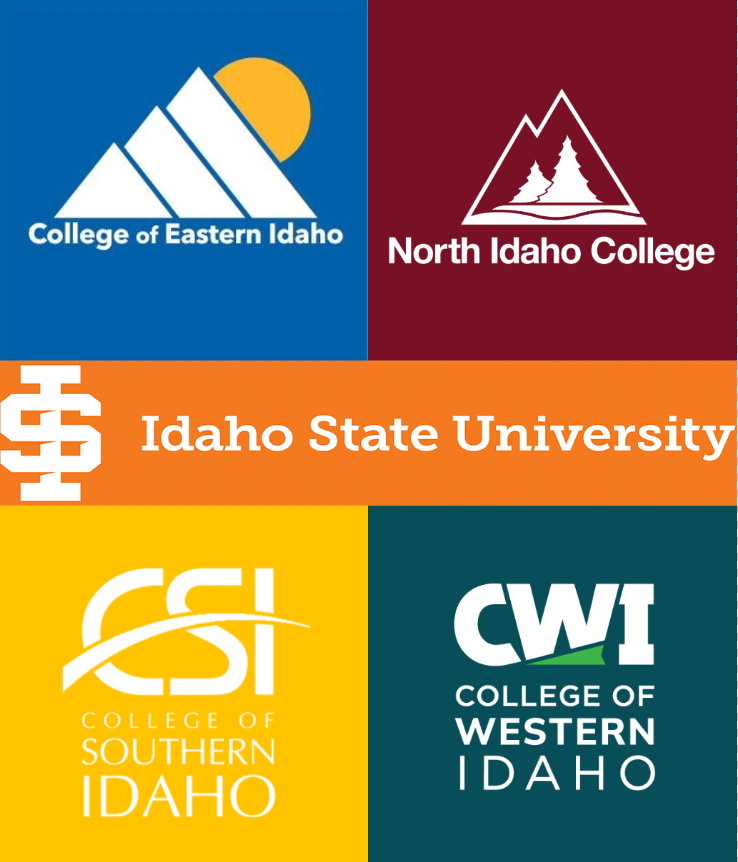 All four community college logos along with ISU's logo meant to show that the MOU can be used for any school