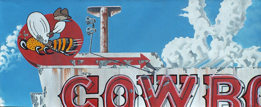 Ryan Babcock - COWBOY OIL - Acrylic on canvas