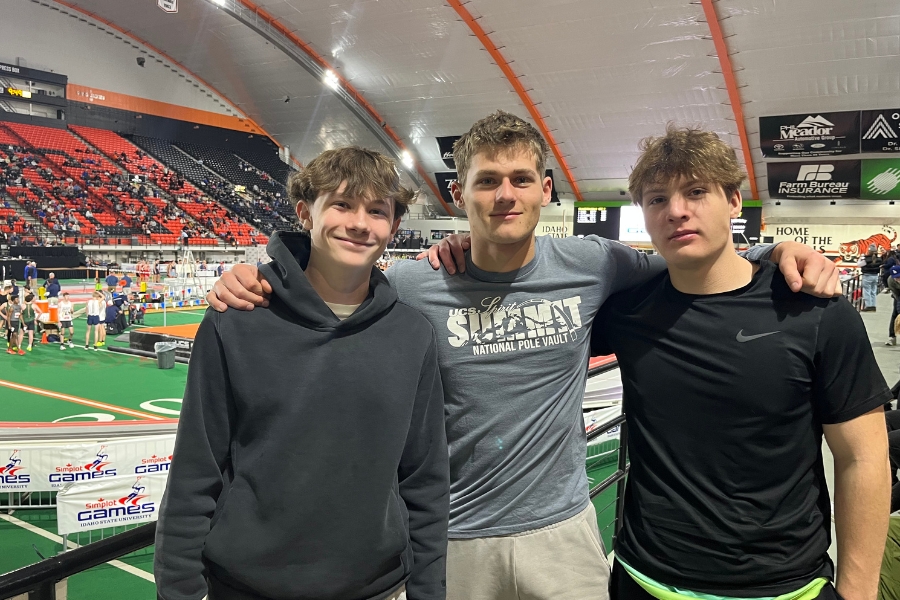 Headshot of Aiden, Cooper, and Adam at the Simplot Games