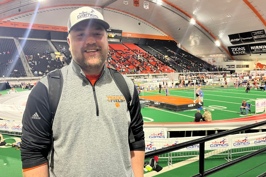 Headshot of Coach Crockett at the Simplot Games