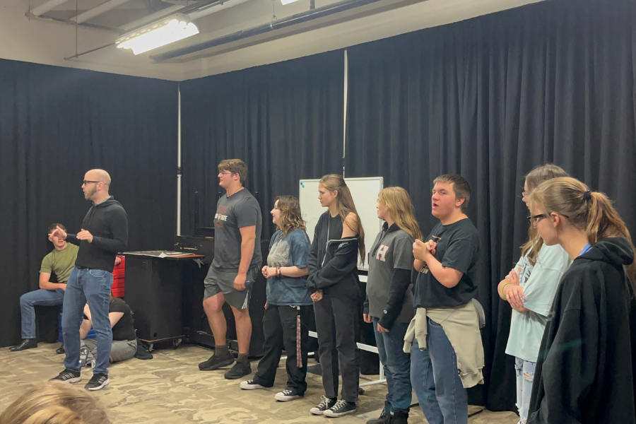 Students play Improv Games with Daniel Sheldon