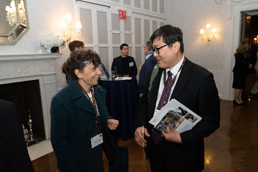 Dr. Shin Kue Ryu with Dr. Eileen M. Angelini from Le Moyne College