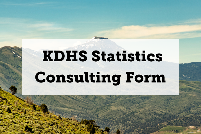 KDHS Statistics Consulting Form Title with mountains in the background
