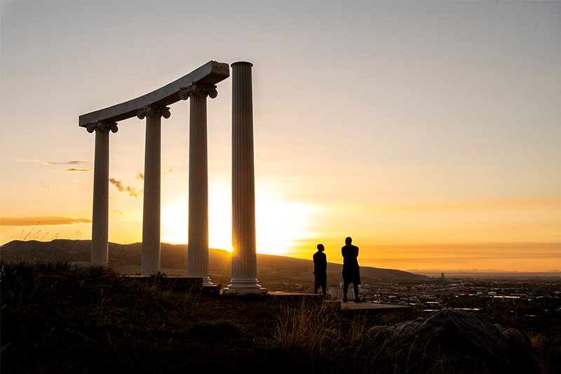The Pillars on Idaho State University's Pocatello campus.