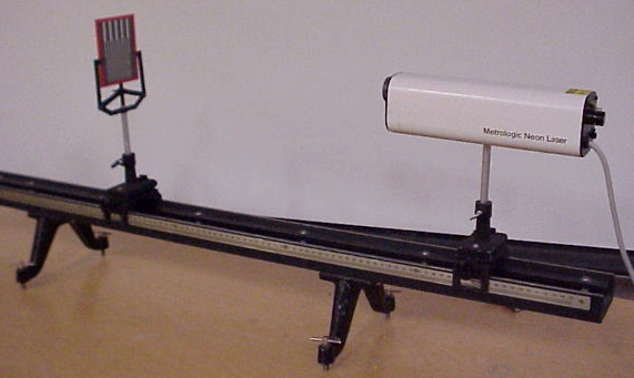 A laser shooting through a single slit hole