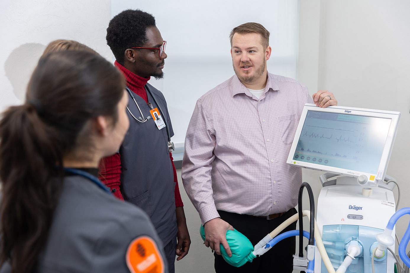 Danny Duncan Director of Respiratory Therapy Working with students in the SimLab