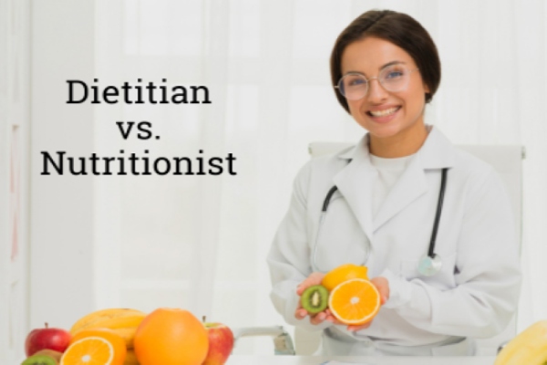 Dietitian vs nutritionist stock photo