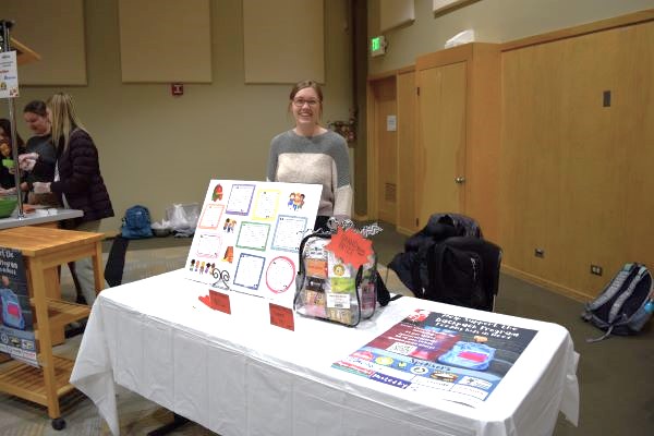 dietetics student presenting in the community
