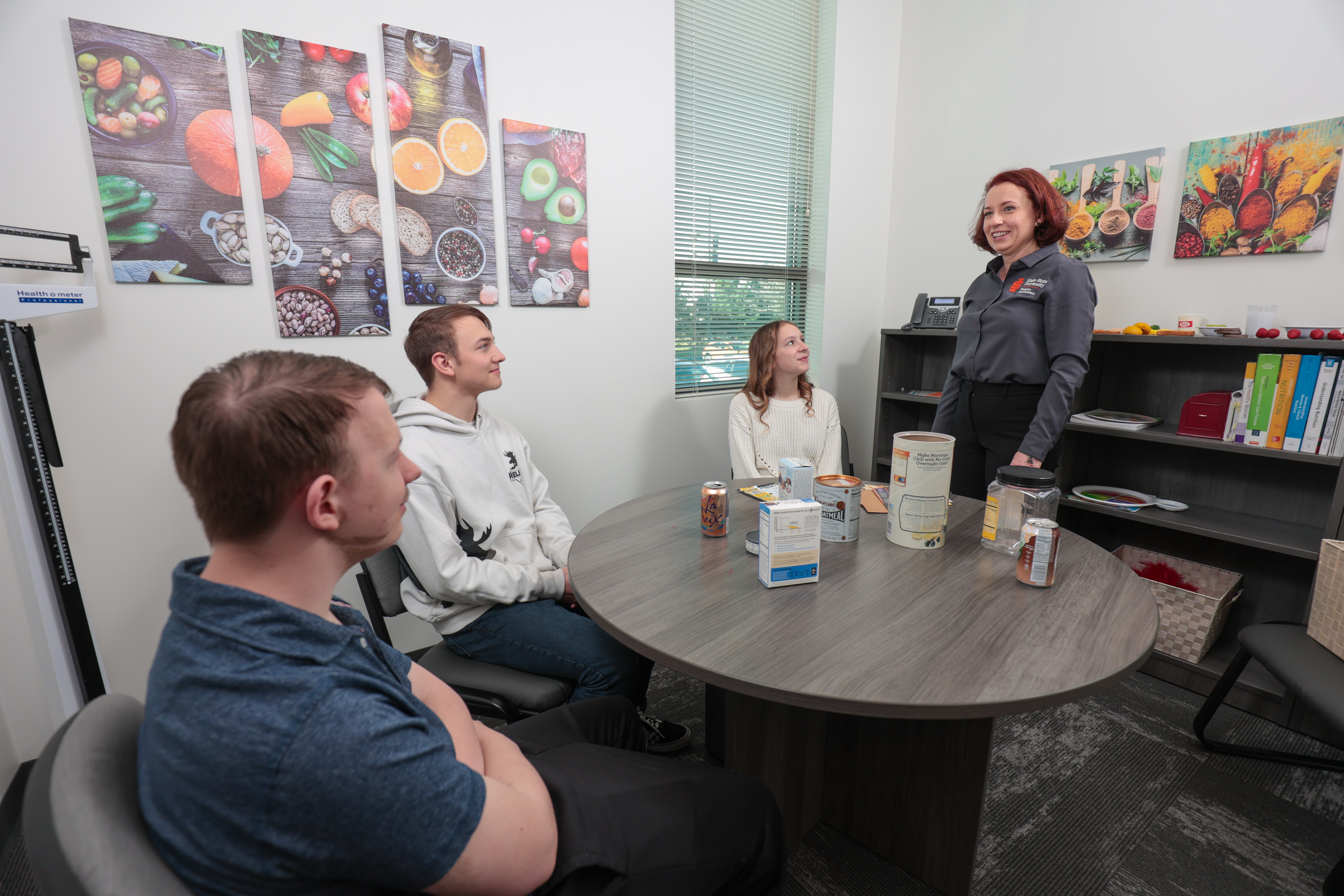 Nutrition professor educating students