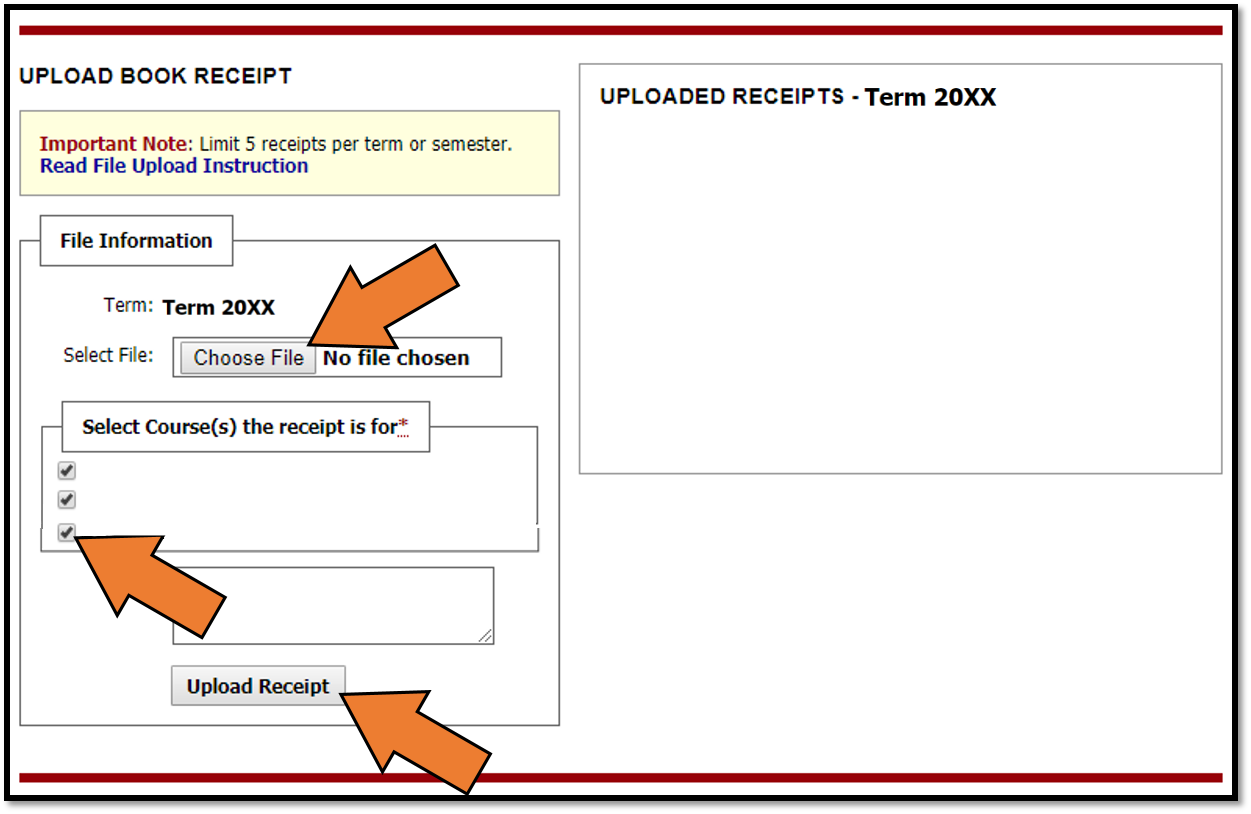Screenshot instructing user to select