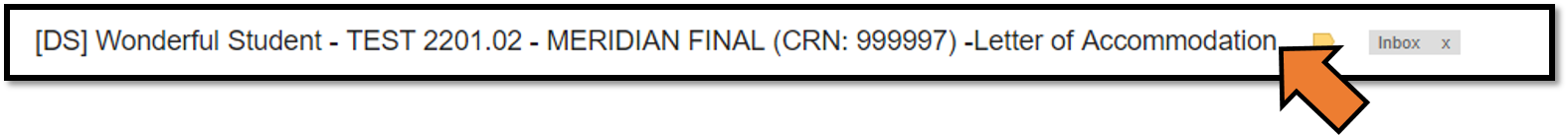 Opening the Letter of Accommodation email that was sent to you
