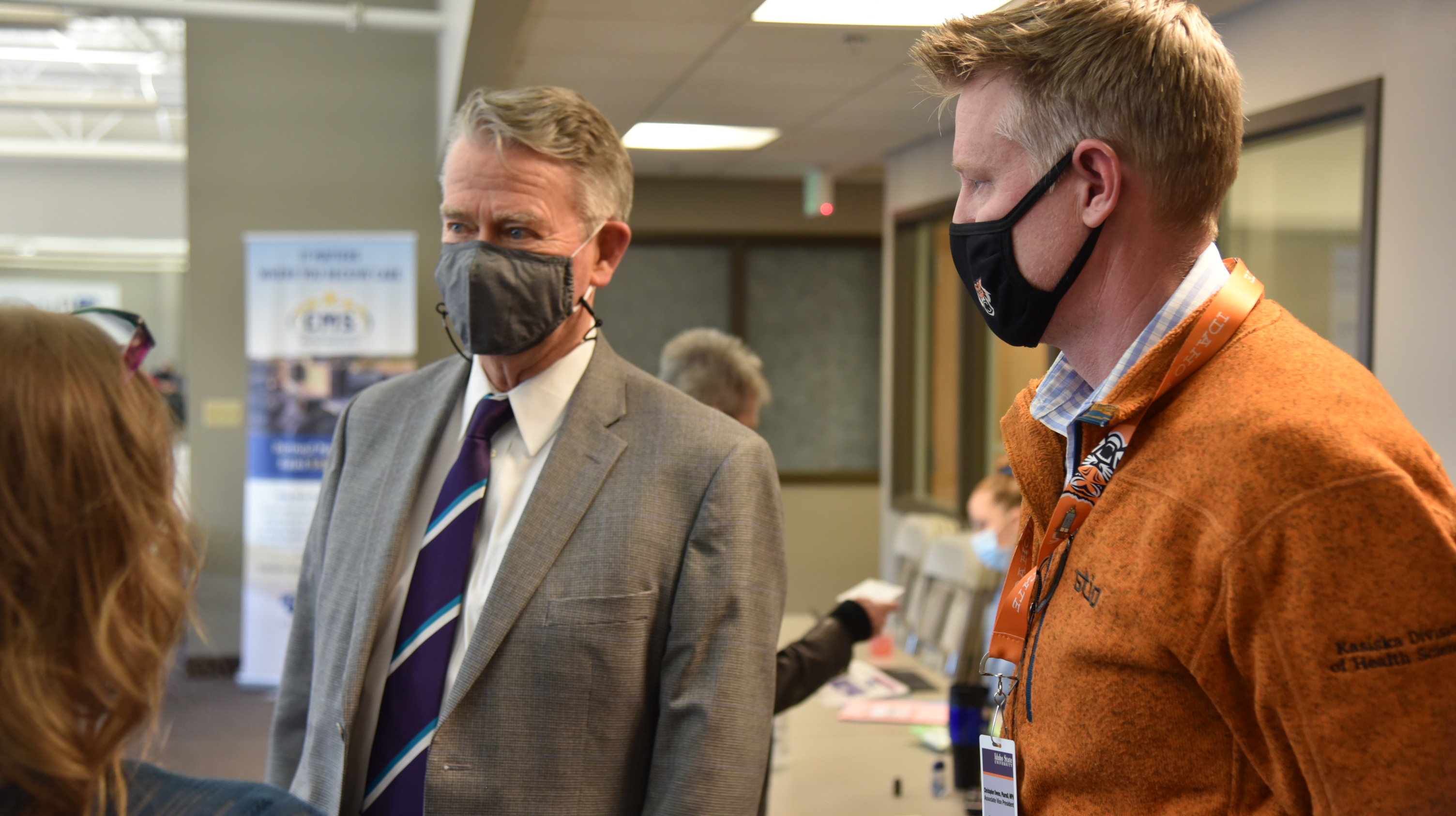 Governor Little at COVID-19 vaccine clinic