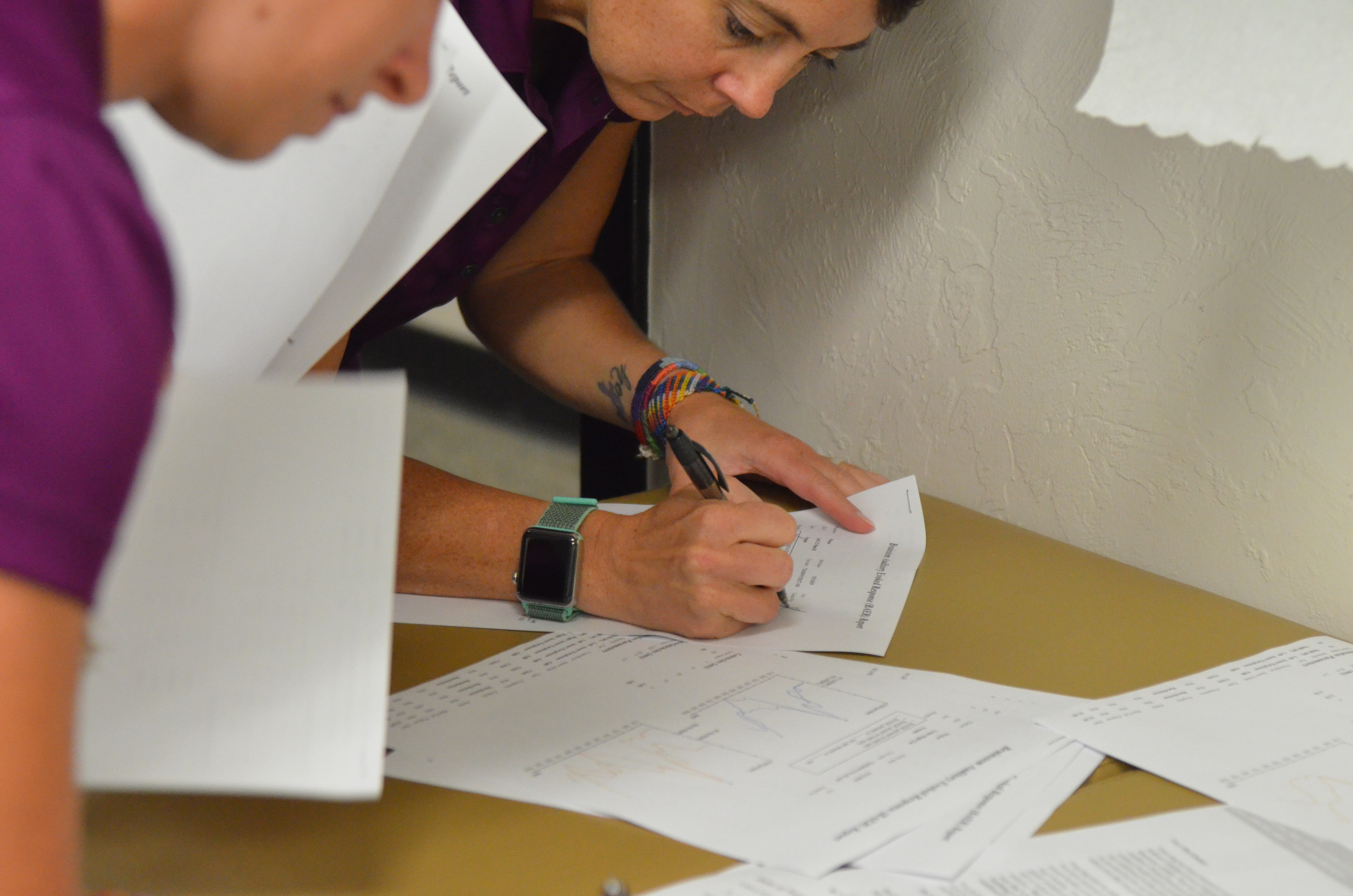 Audiologists at Idaho State screen Ryman Setters for hearing loss