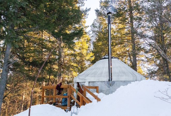 Yurt in winter