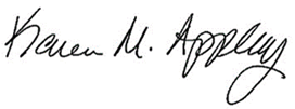 Karen Appleby's signature