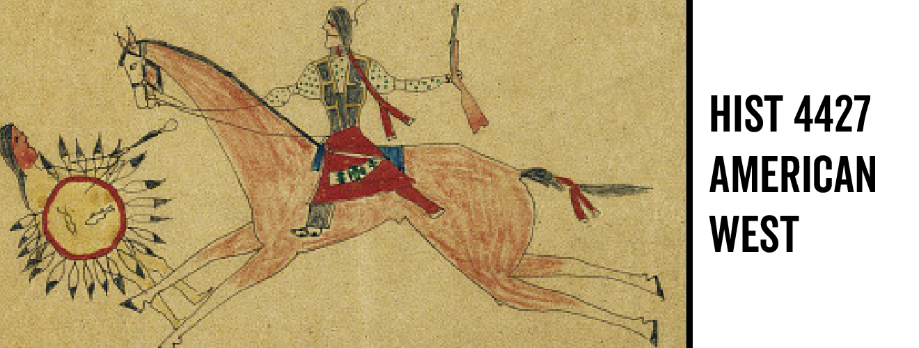 A drawing on the left of a horse with text on the right that says 