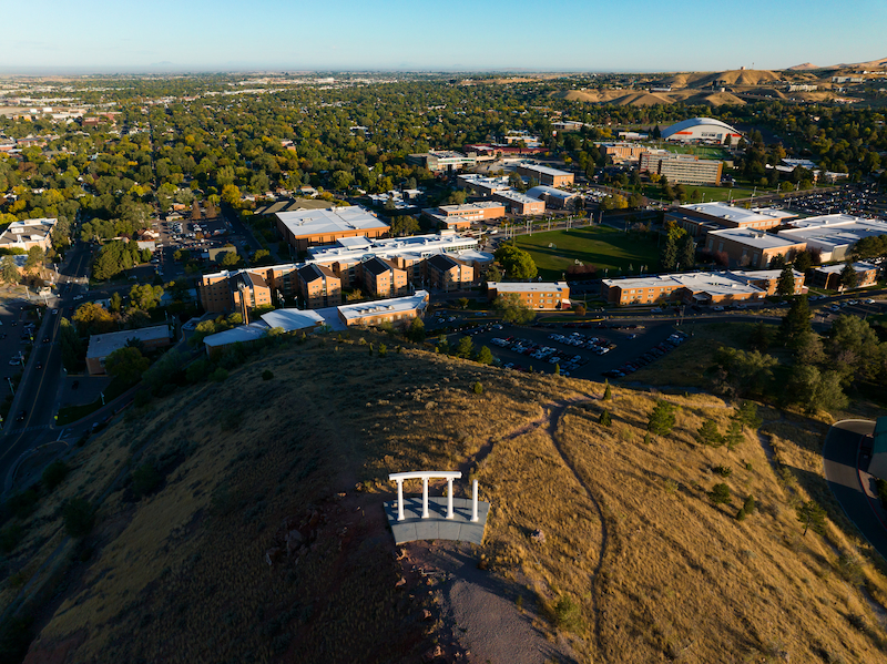 red hill at sunrise