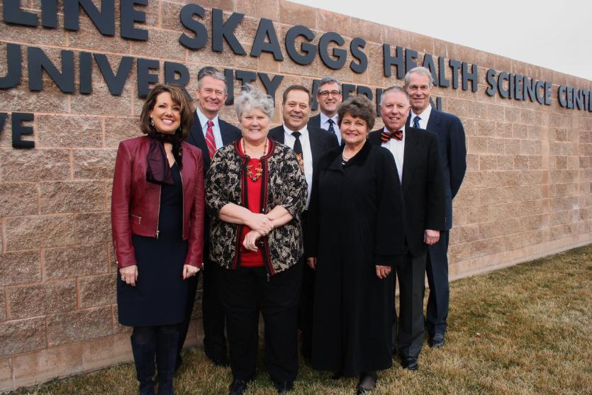 ISU and State officials standing in front of Bulding