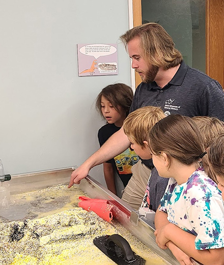 Image of stream table in use