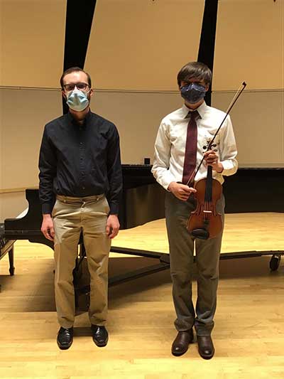 Advanced violin student