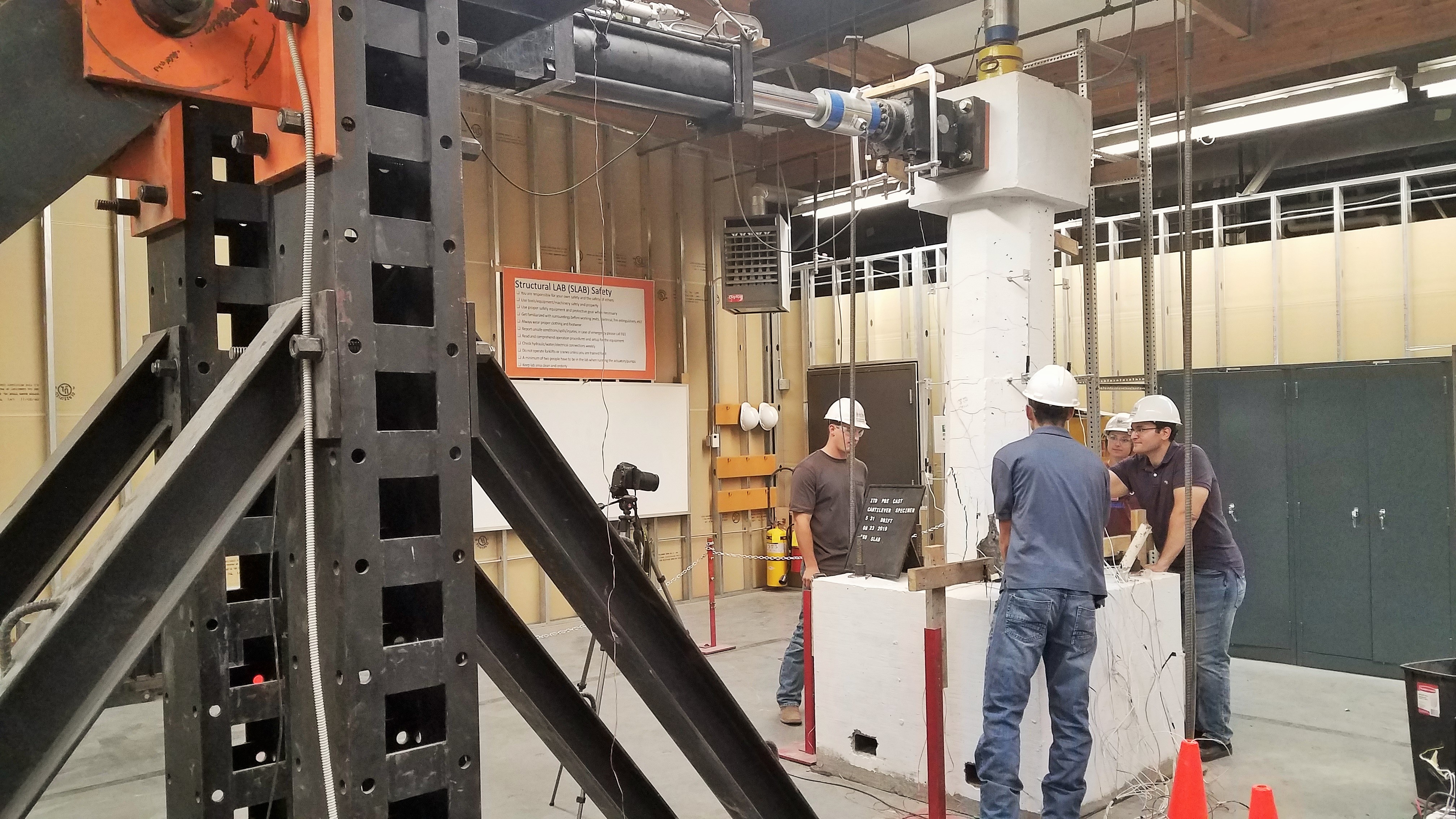 a picture of inside the Structural Laboratory