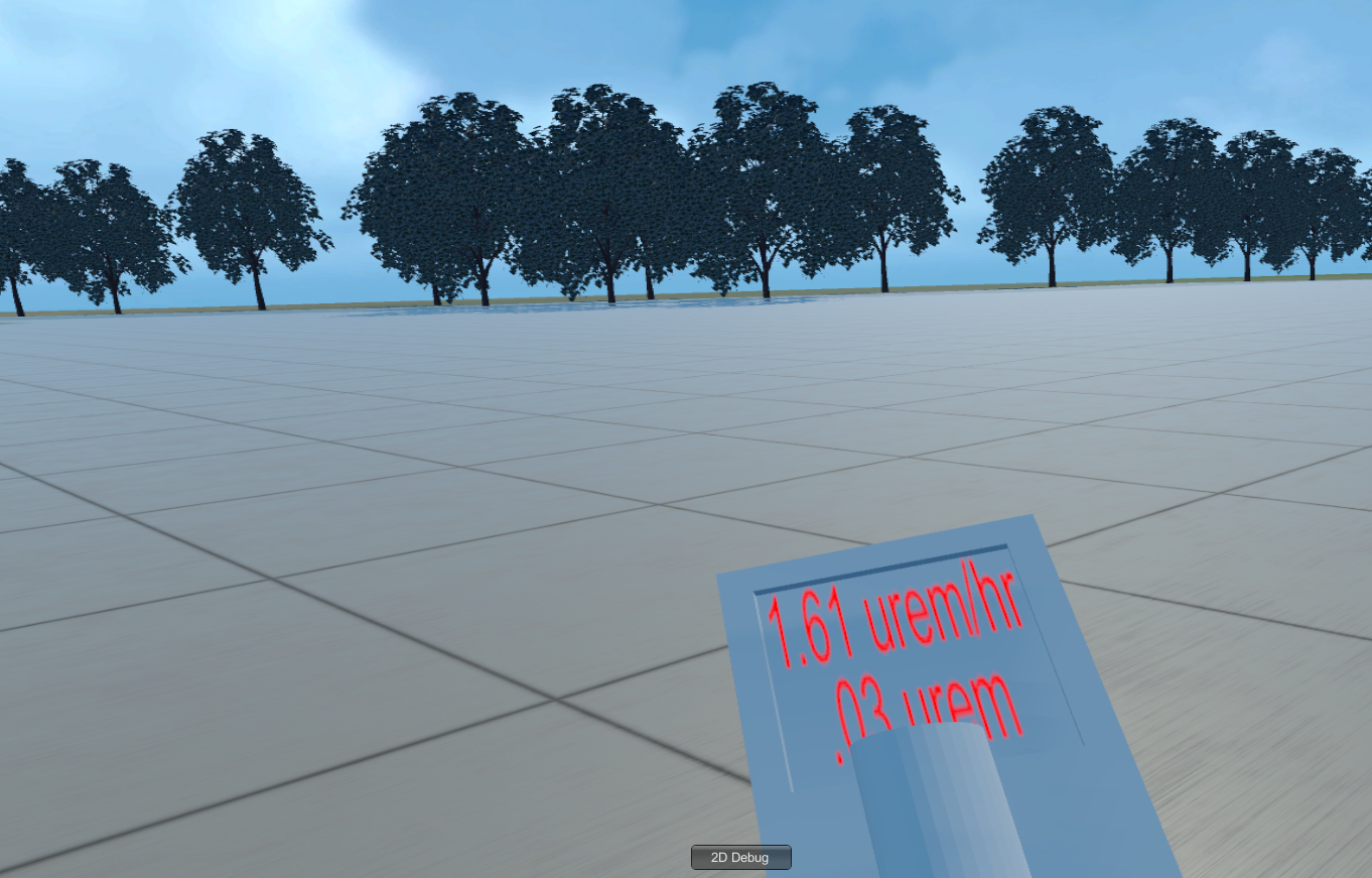 Screenshot of a view from a virtual reality simulation