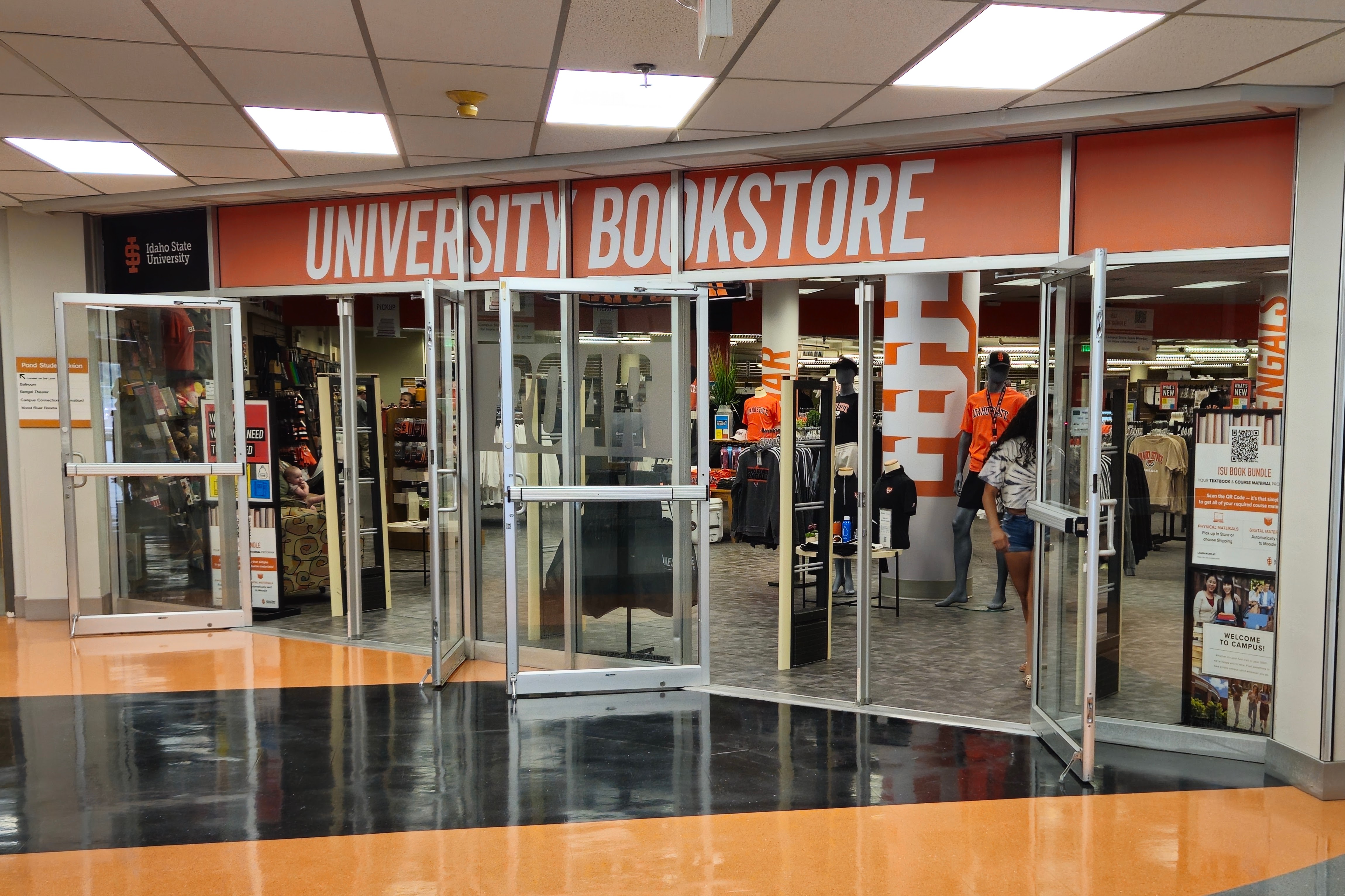 main entrance to bookstore