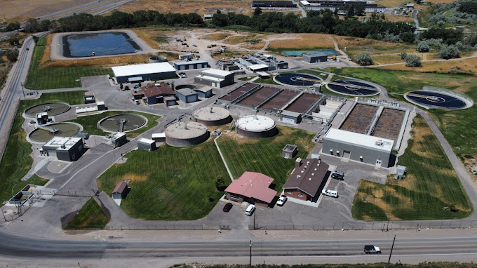 ariel view of the Pocatello Water Treatment Plant