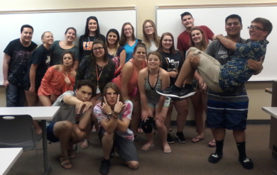 During bridge class photo