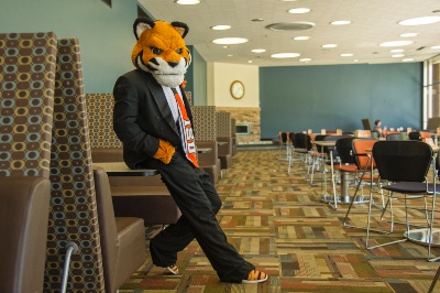 Benny in a tux in the Quad Lounge