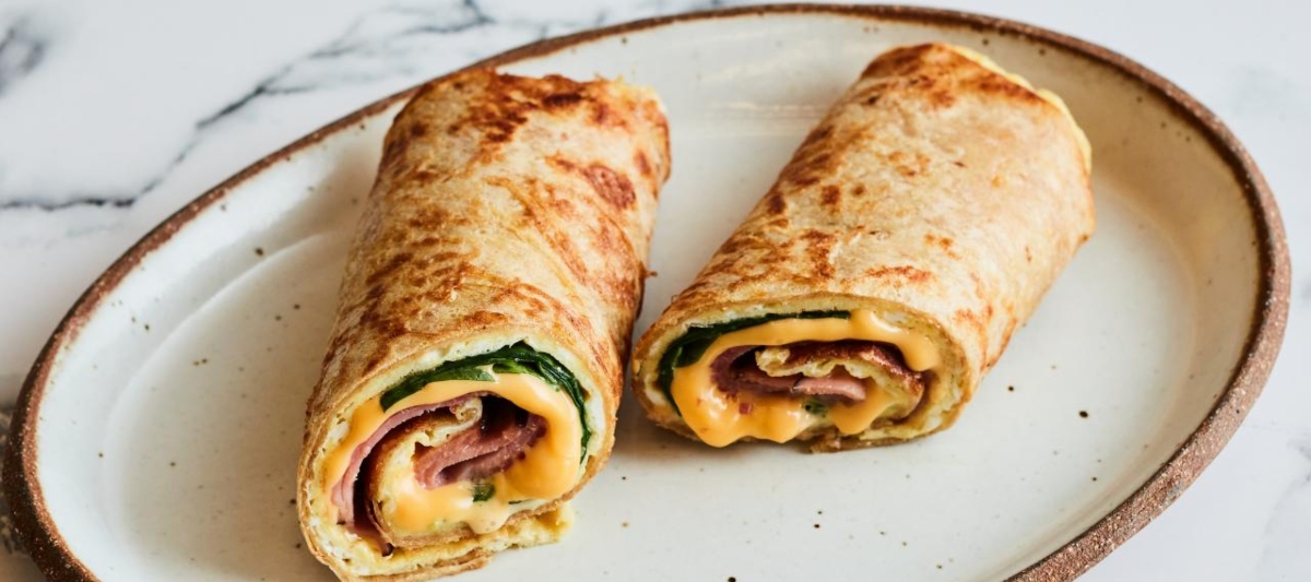 Food wrap on a plate