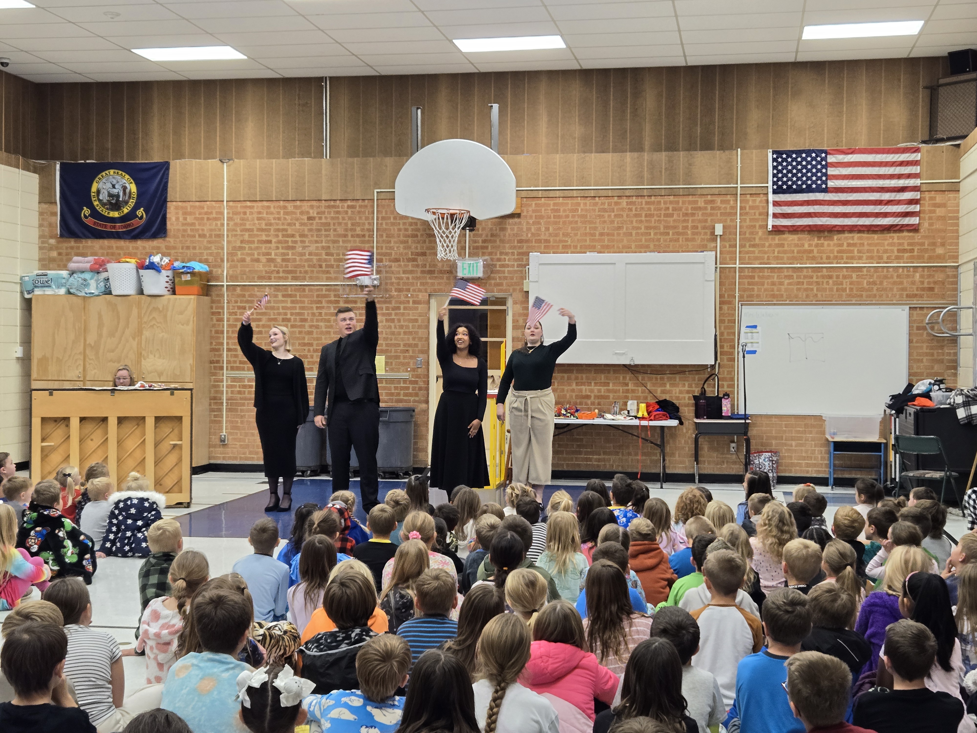 ISU students host an interactive musical experience for local elementary students at Edahow Elementary