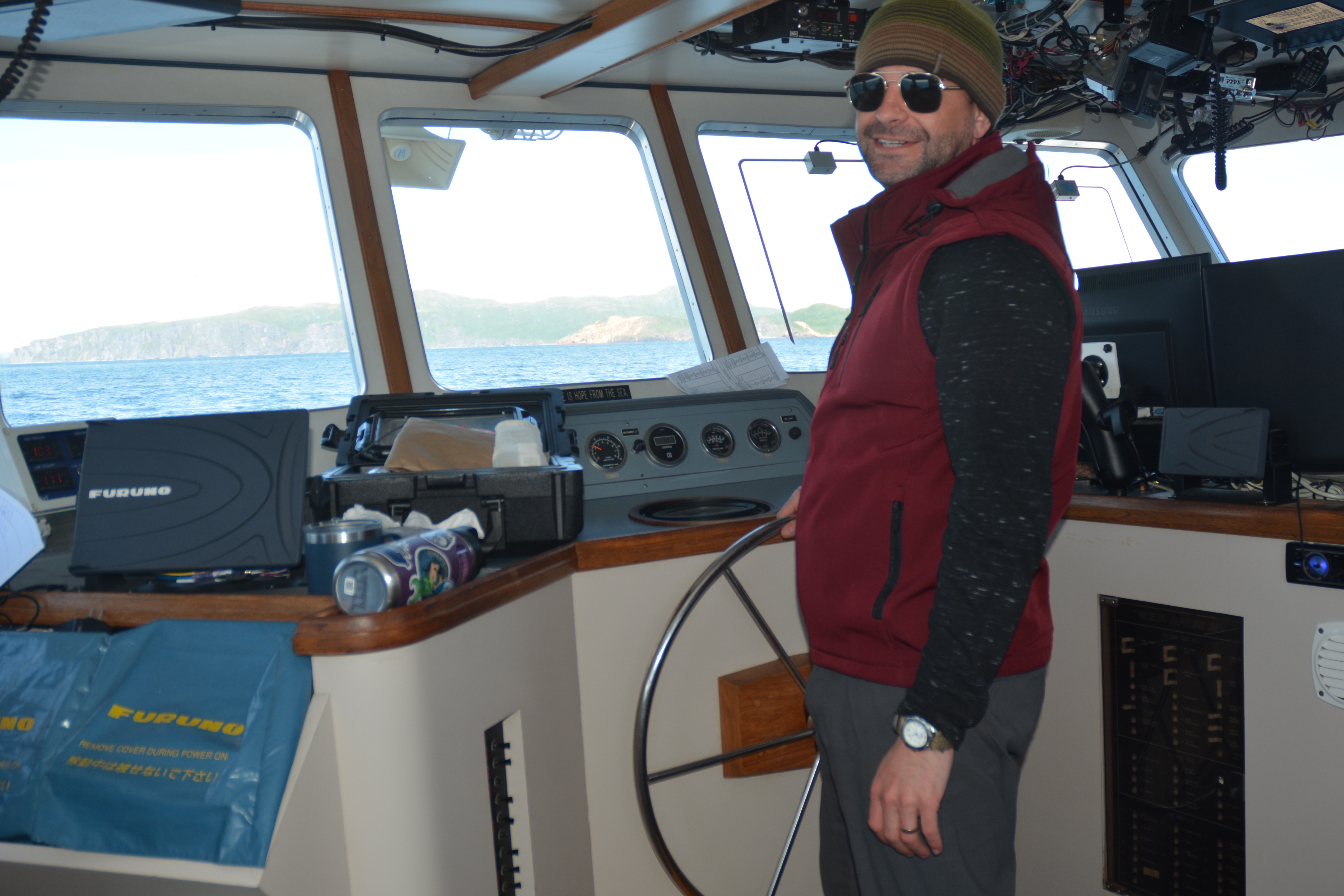 Zack Beal, graduate student, participating in cod tagging in the summer of 2023.