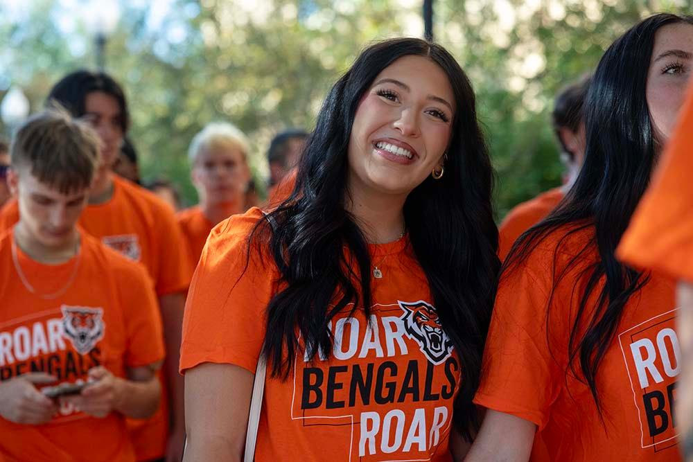 Students celebrate convocation and March Through the Arch