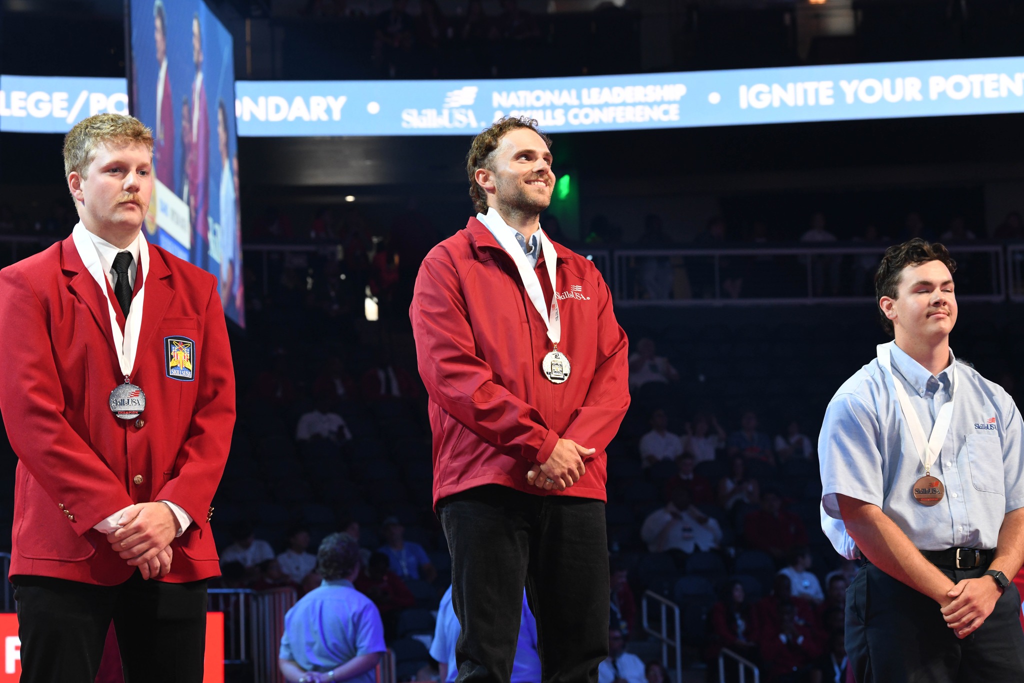 Bryson Hatch is awarded a medal for Diesel Technology at SkillsUSA 2025