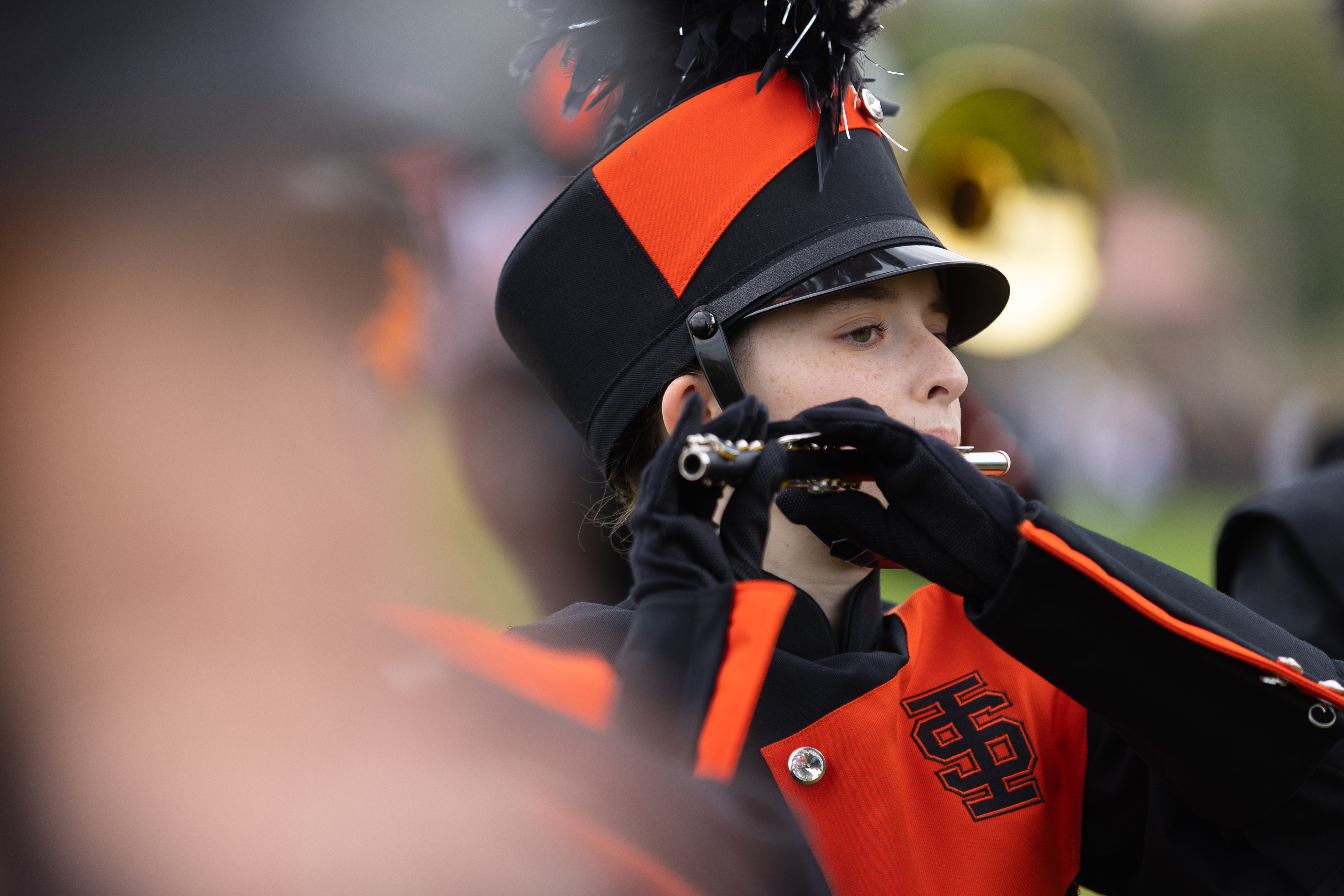 ISU Marching Band Flute Player