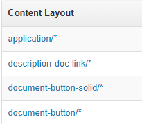 Screenshot of documents layout menu